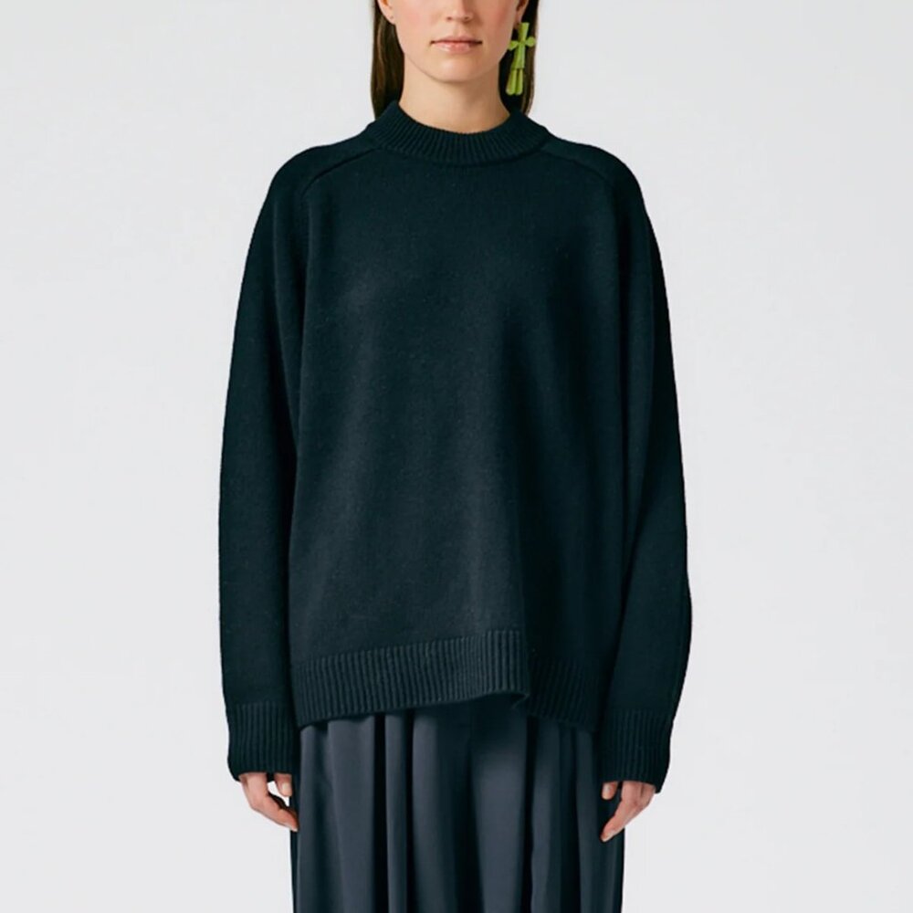 Tibi — Cashmere Sweater Crewneck Oversized Pullover — Size L/XL